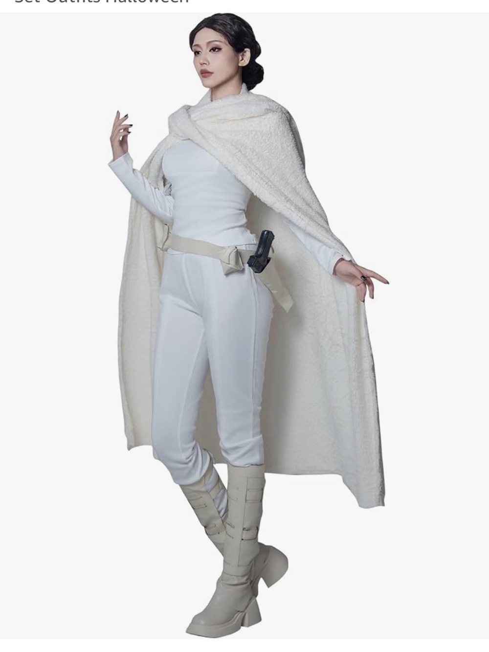 🪐Adult Star Wars Padme’ Small White Two-Piece Top & Legging Set w/ Accessories